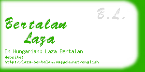 bertalan laza business card